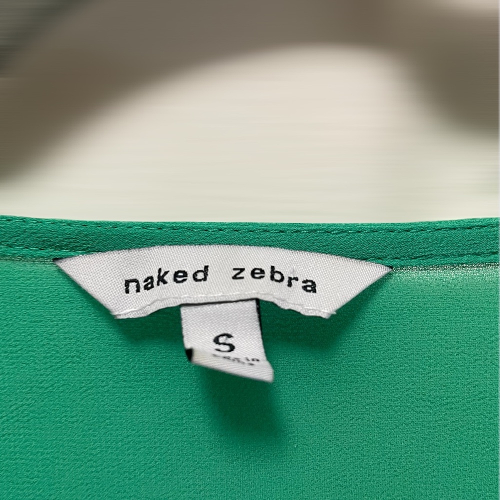 Naked Zebra Green Women's Top/Blouse - Picture 5 of 11